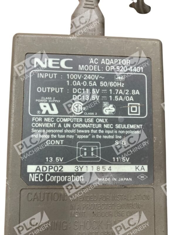 NEC ADP02 AC Adaptor OP-520-4401 - Image 2