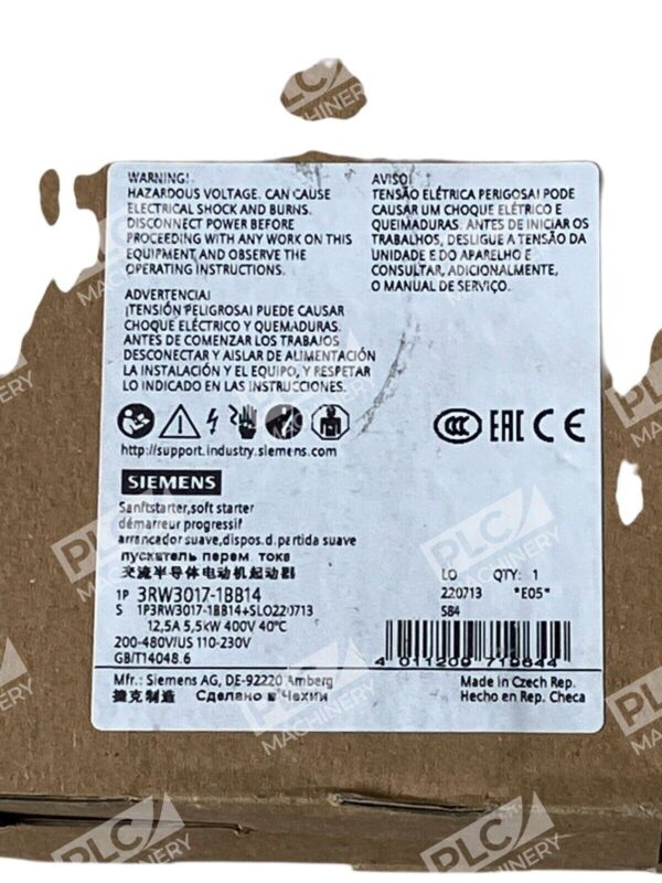 Siemens Sirius Softstart 3RW3017-1BB14 - Image 2