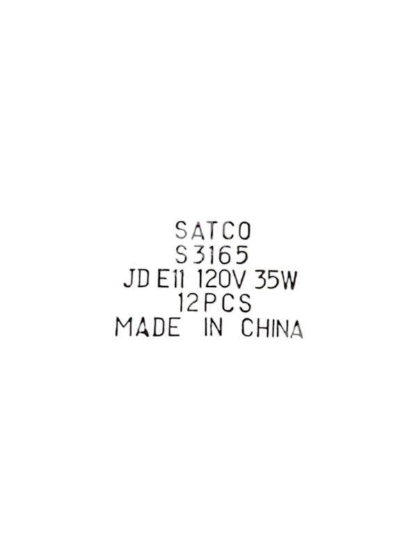 Satco JD E11 120V 35W Light Bulb S3165 (Box of 12) - Image 2