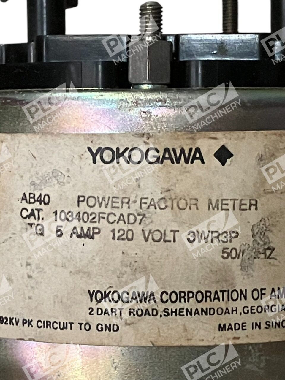 Yokogawa AB40 5A 120V 3WR3P Power Factor Meter 103402FCAD7 - Image 3