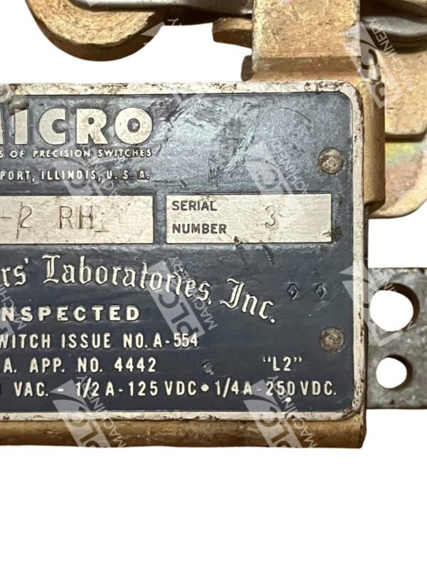 Micro Switch Honeywell Top Actuated Limit Switch BZLN-2-RH - Image 3