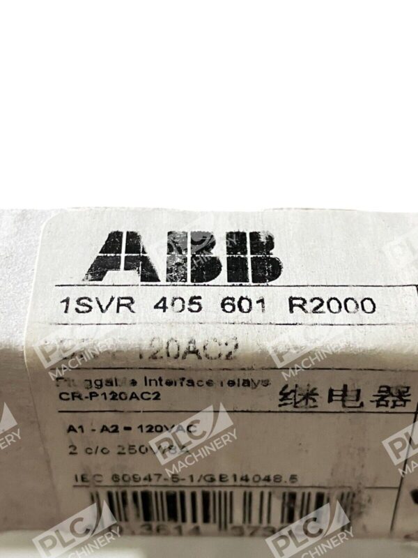 ABB CR-P120AC2 Pluggable Interface Relay 1SVR405601R2000 (Box of 10) - Image 3