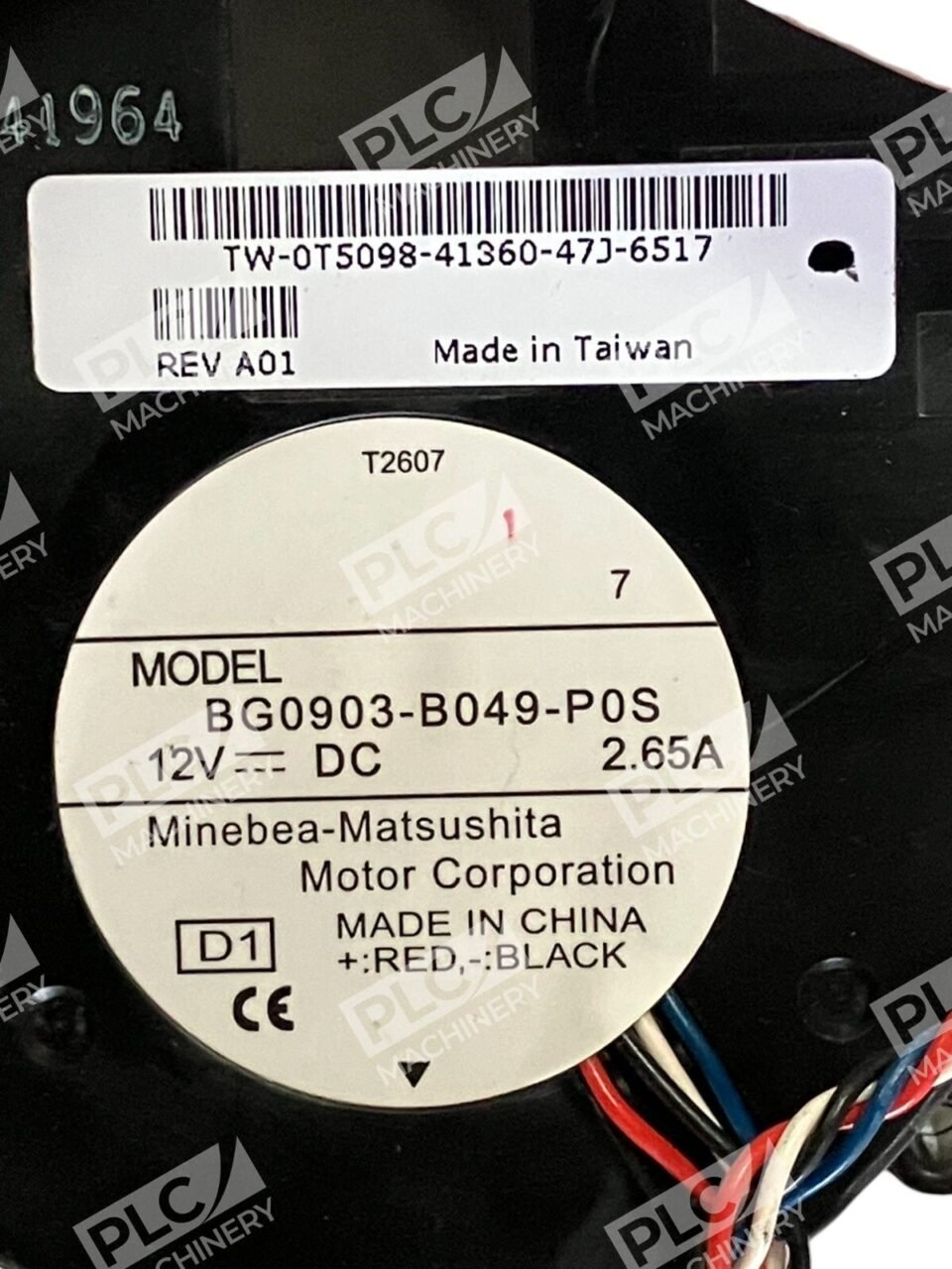 Minebea Matsushita TW-0T5098-41360-47J-6517 12VDC 2.65A Fan BG0903-B049-P0S - Image 2