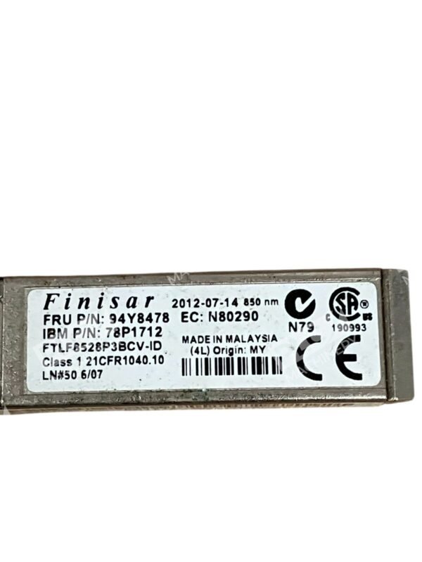 Finisar 94Y8478 78P1712 8GB Shortwave SFP Transceiver FTLF8528P3BCV-ID - Image 2