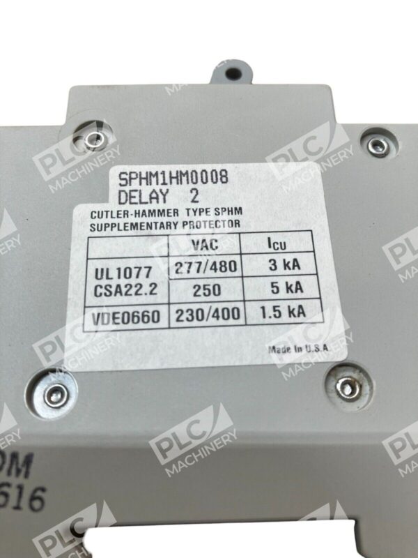 Cutler Hammer SPHM1HM0008 Circuit Breaker Delay 2 - Image 2