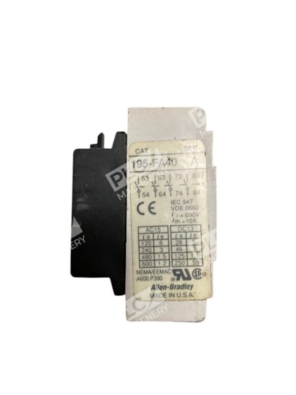 Allen Bradley Contact Block 195-FA40 /A - Image 2