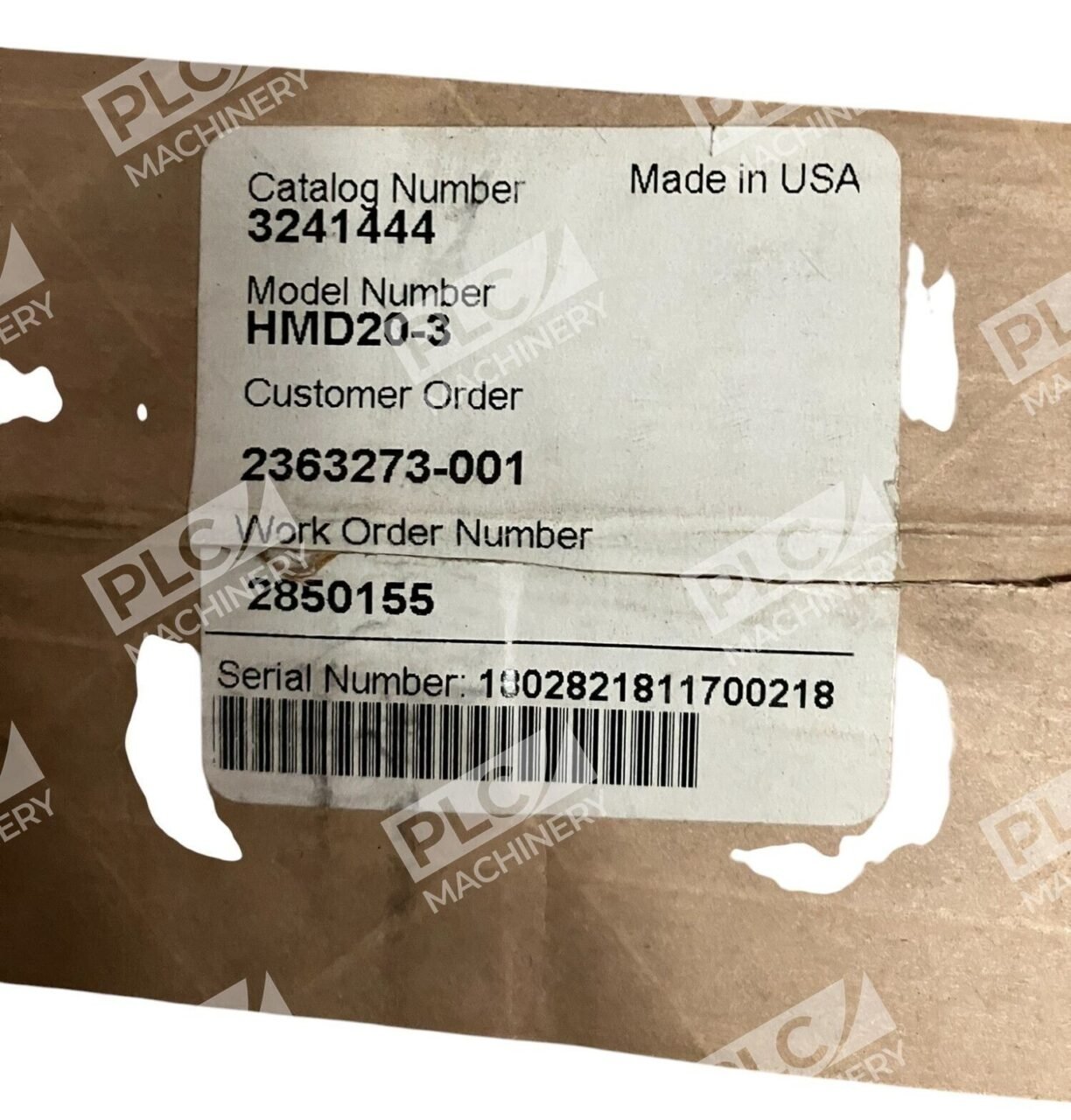 Hankison 3241444 SPXFlow Membrane Air Dryer HMD20-3