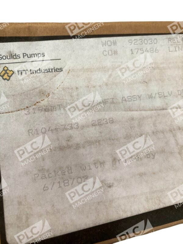 ITT Gould T0-2 3196MT Shaft Assembly W/ Sleeve Design R104-733-2238 - Image 3