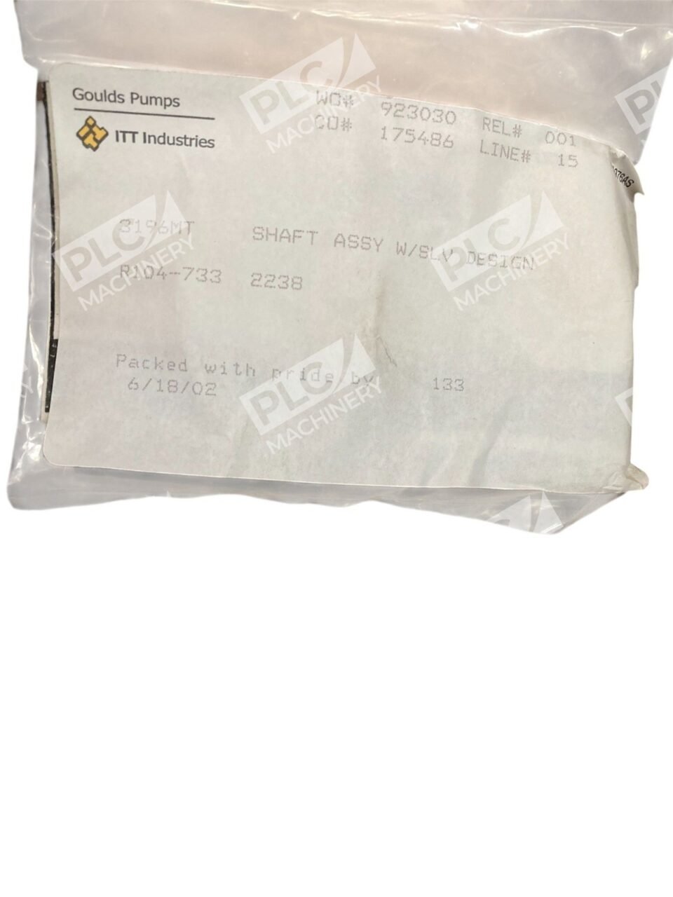 ITT Gould T0-2 3196MT Shaft Assembly W/ Sleeve Design R104-733-2238 - Image 14