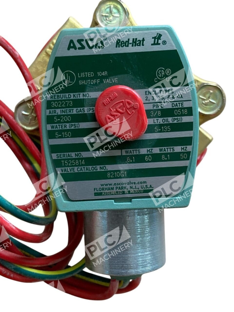 ASCO Red Hat 120/60 110/50 T525814 3-Way Solenoid Valve 8210G1 - Image 6