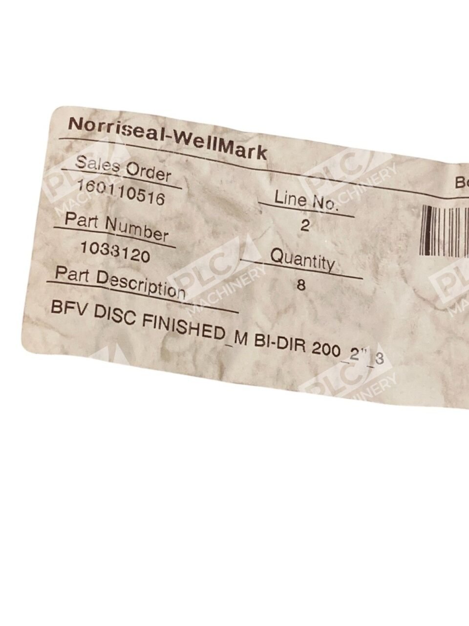 Norriseal WellMark 200 2" 3 806029 230187 A351 CF8M BFV Disc Finished 1033120 - Image 2