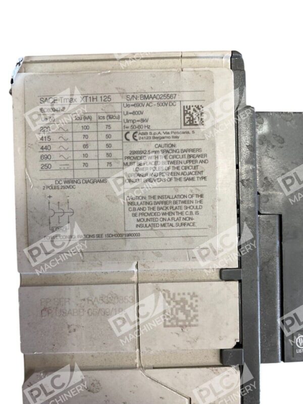 ABB 35A Disconnect Switch SACE Tmax XT1H 125 - Image 2