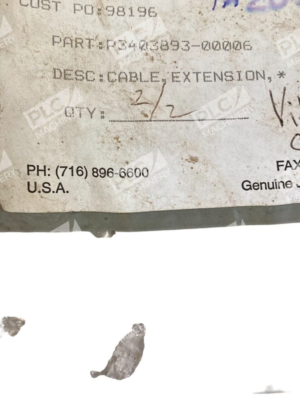 Bently Nevada P3403893-00006 Extension Cable 330930-040-00-00 - Image 5