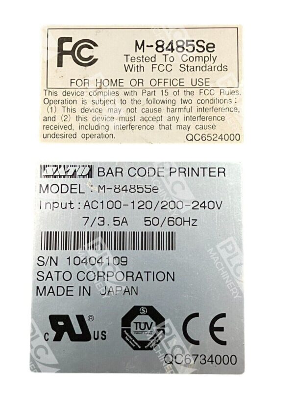 SATO M-84855e Bar Code Printer - Image 5