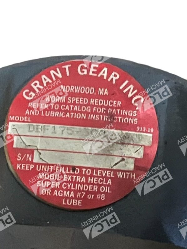Grant Gear DBF175-300 Worm Speed Reducer - Image 2