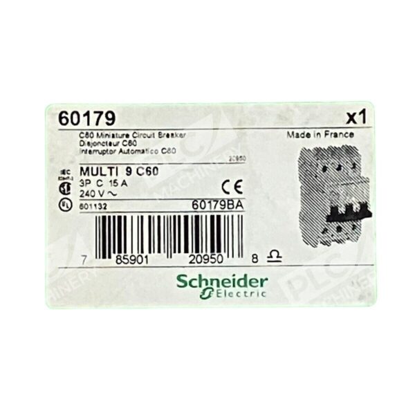 Schneider Electric 60179 Multi 9 C60 3P C 15A Miniature Circuit Breaker