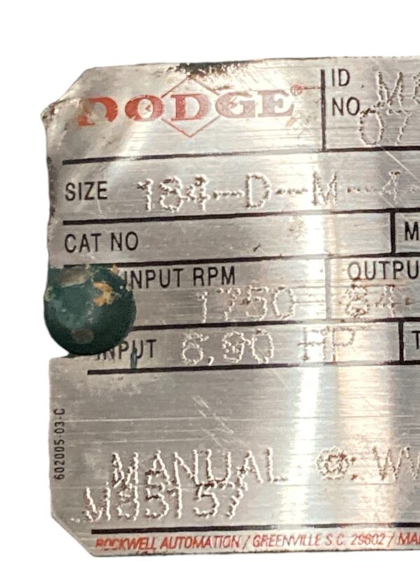 Dodge Motor 6HP 079163-68-V M85157N EK - Image 5