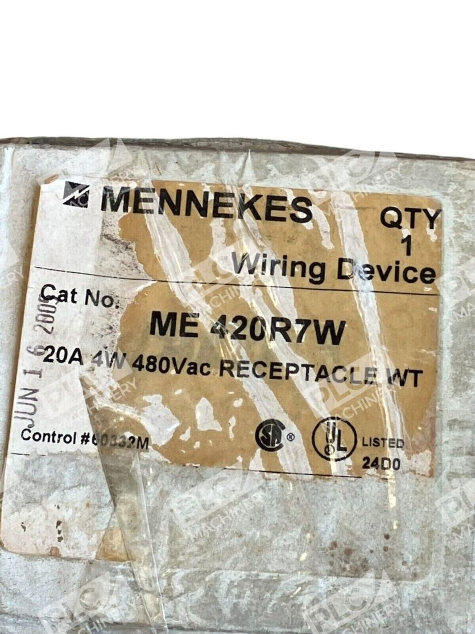 Mennekes 20A 4W 480Vac Receptacle WT Wiring Device ME420R7W - Image 2