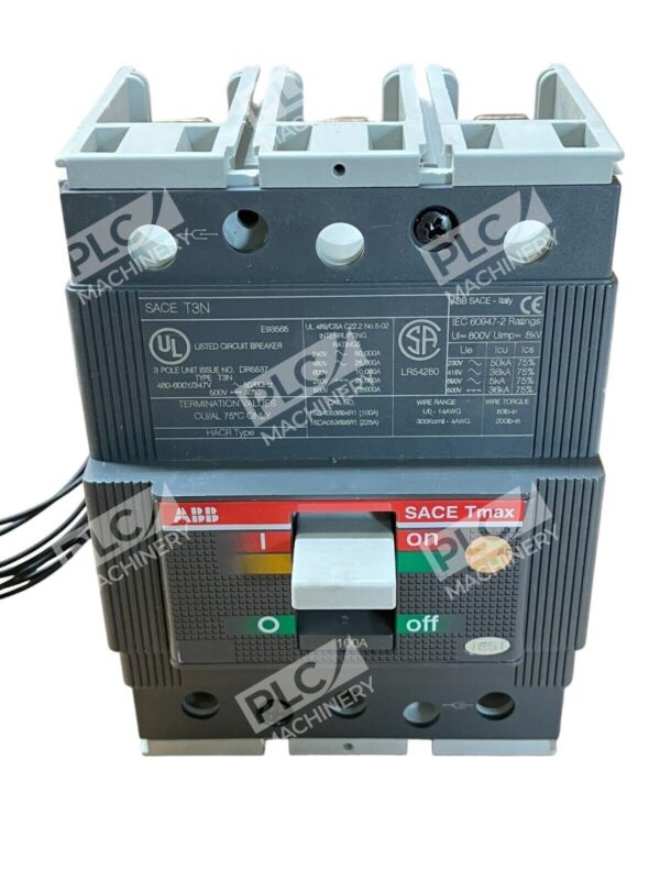 ABB SACE TMAX T3 N 225 3 Pole Circuit Breaker 1SDA053561R1 E93565 - Image 4