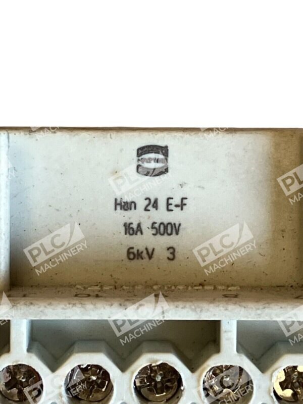 Harting 600V 16A 500V 6kV 3 Connector Han-24-E-F - Image 2
