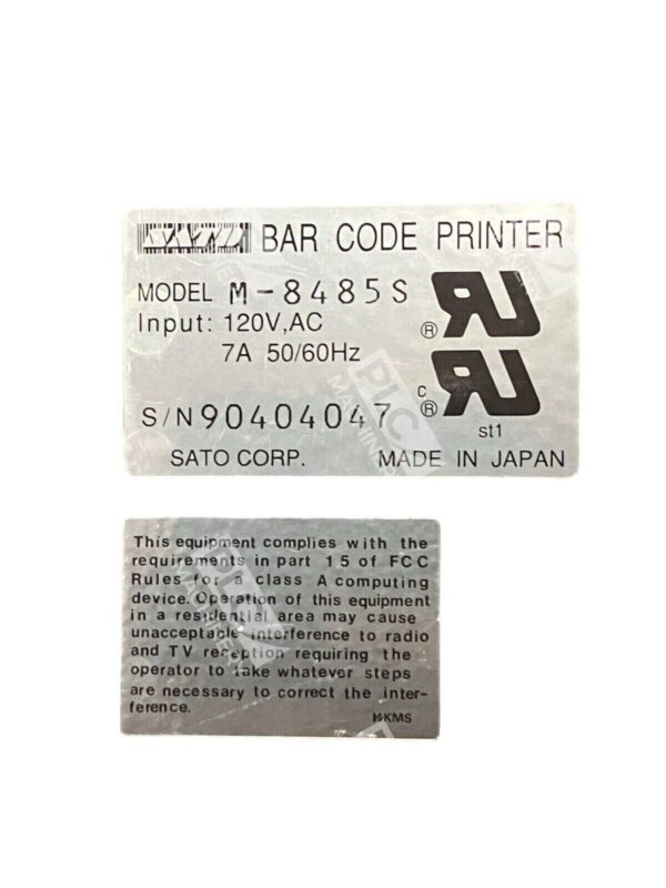 SATO M-8485S Bar Code Printer DN0020164A - Image 8
