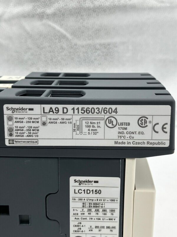 Schneider Electric LC1D150 w/ LA9 D 115603/604 - Image 7