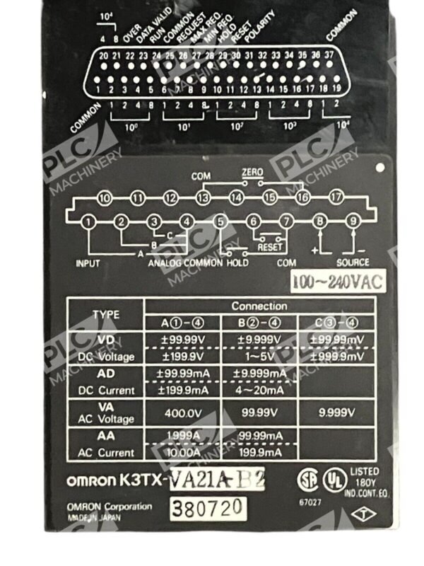Omron 100-240VAC Panel Meter K3TX-VA21A-B2 - Image 2