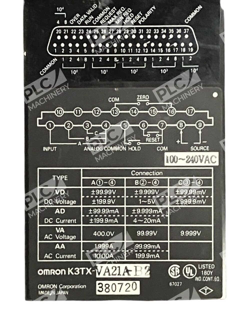 Omron 100-240VAC Panel Meter K3TX-VA21A-B2 - Image 2