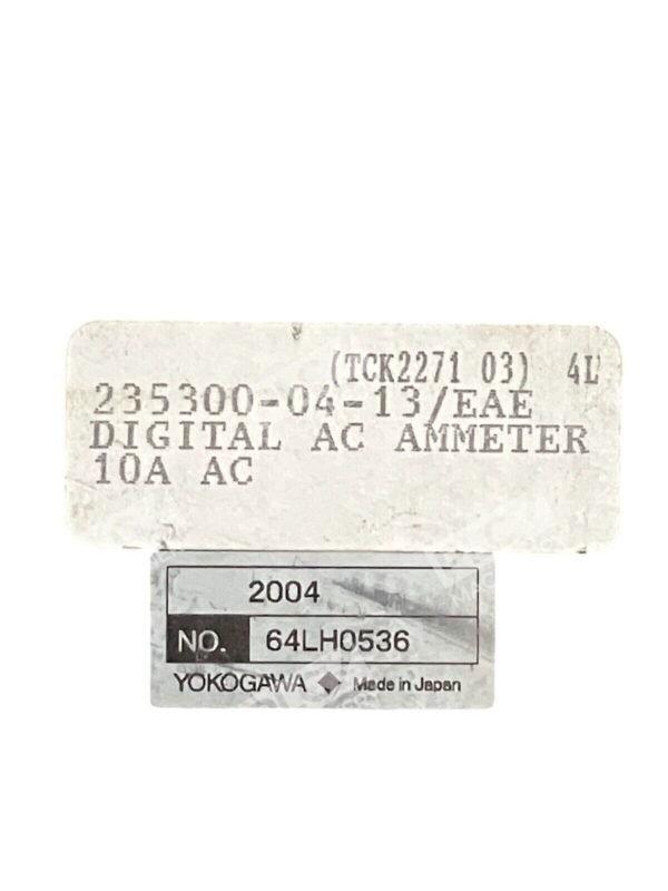 Yokogawa 64LH0536 Digital AC Ammeter 235300-04-13 - Image 2