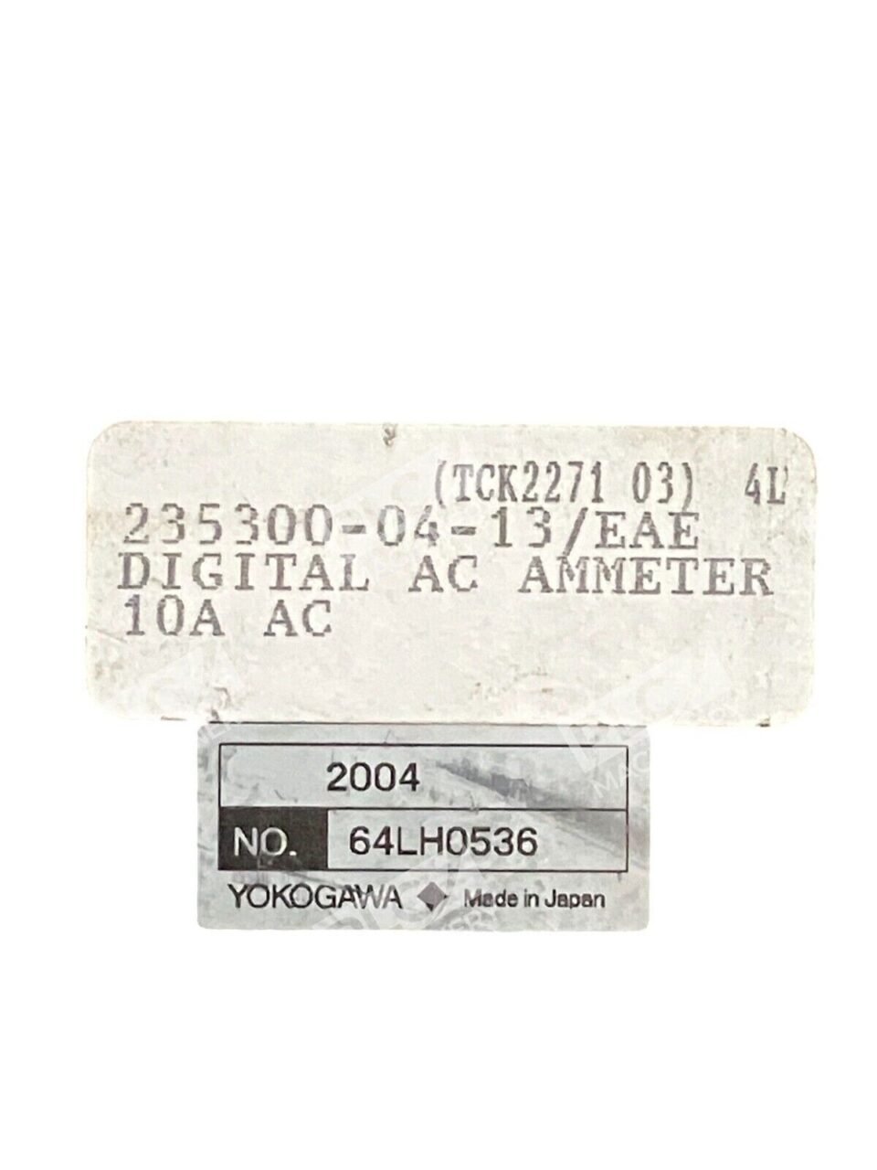 Yokogawa 64LH0536 Digital AC Ammeter 235300-04-13 - Image 2