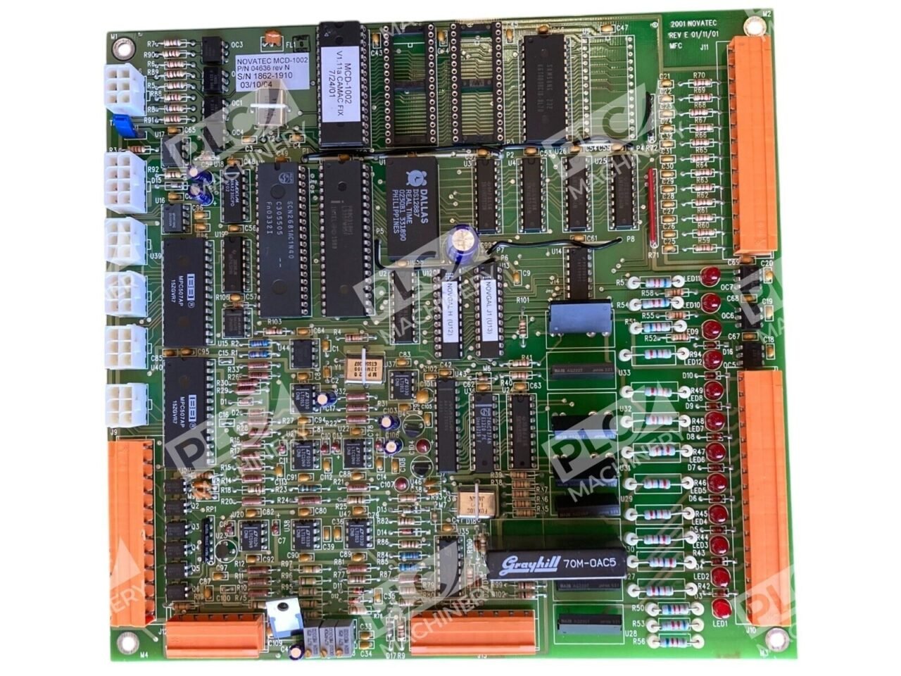 Novatec 04636 Rev N 2001 Rev E NT 1-0 4203 Dryer Board MCD-1002