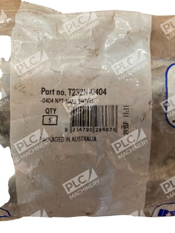 Ryco Hydraulics -0404 NPT Male Swivel T232N-0404 (Bag of 5) - Image 2