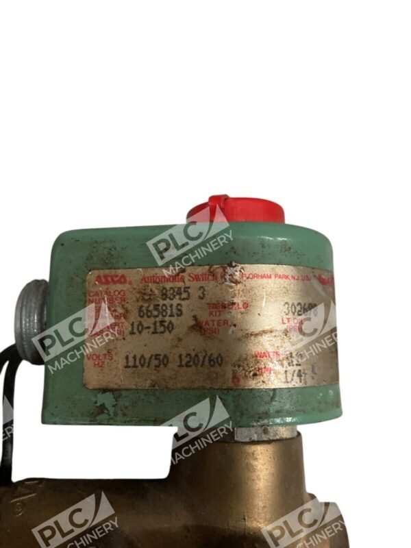 ASCO 11W 1/4HP 10-150PSI Solenoid Valve 8345 3 - Image 2