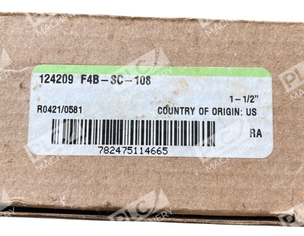 Dodge Baldor ABB 124209 1-1/2" R0421/0581 Pillow Block Bearing F4B-SC-108 - Image 2