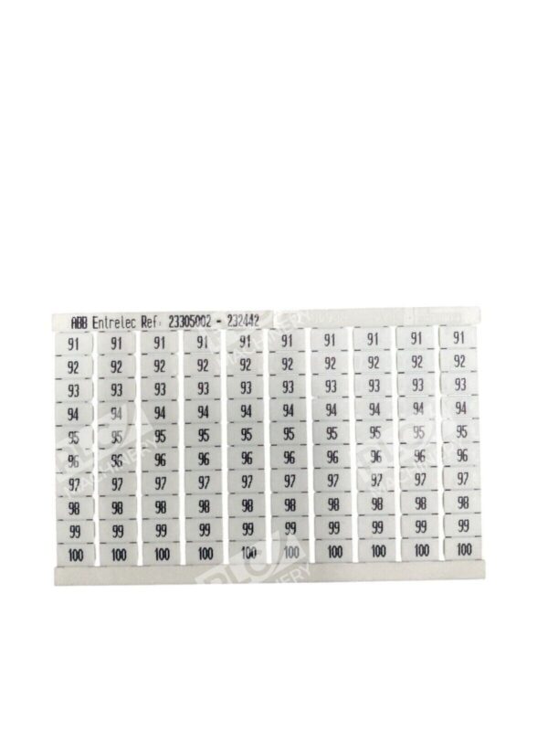 Entrelec 233050 RC610 10X91-100 Vertical Card Marker 1SNA233050R0200 (Box of 45) - Image 2