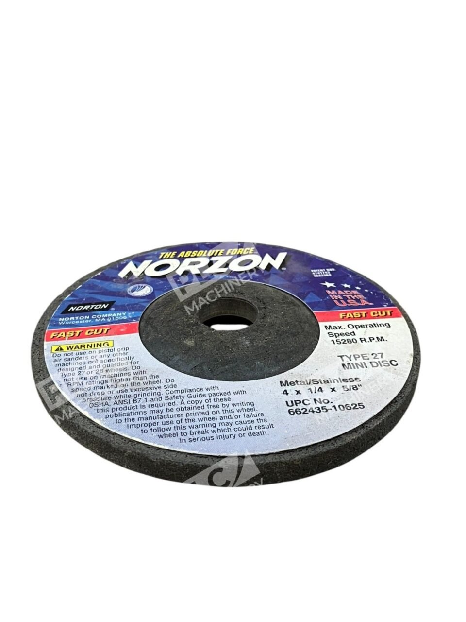 Norton Norzon Type 27 4x1/4x5/8" Fast Cut Mini Disc 662435-10625 (lot of 12) - Image 4