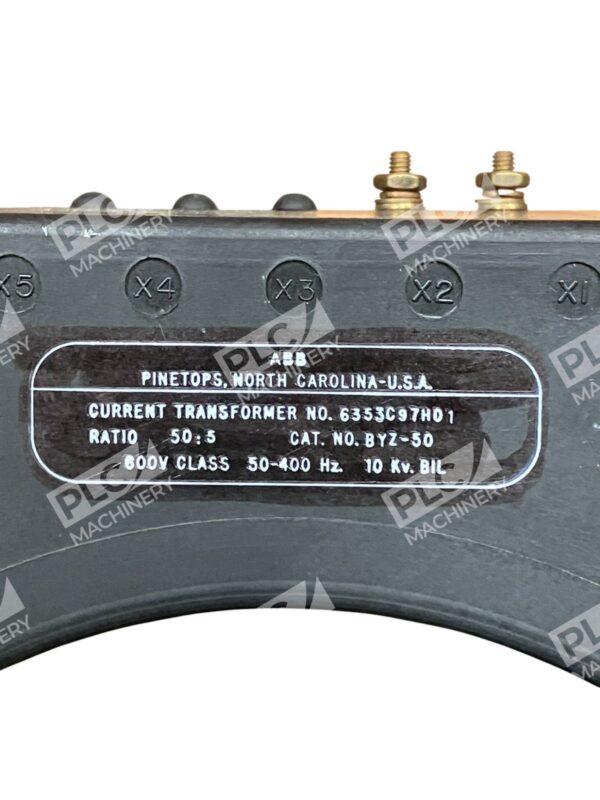 ABB BYZ-50 50:5 30-400Hz 10Kv BIL 50A Current Transformer 6353C97H01 - Image 3