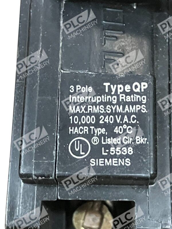Siemens 3 Pole 15A Circuit Breaker QP315 - Image 2