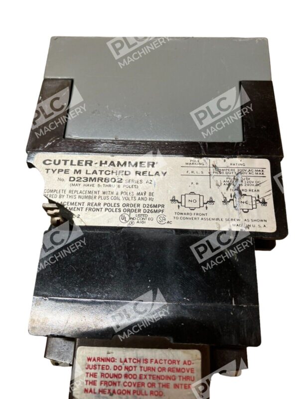 Cutler Hammer D23MR802 Type M Latched Relay - Image 2
