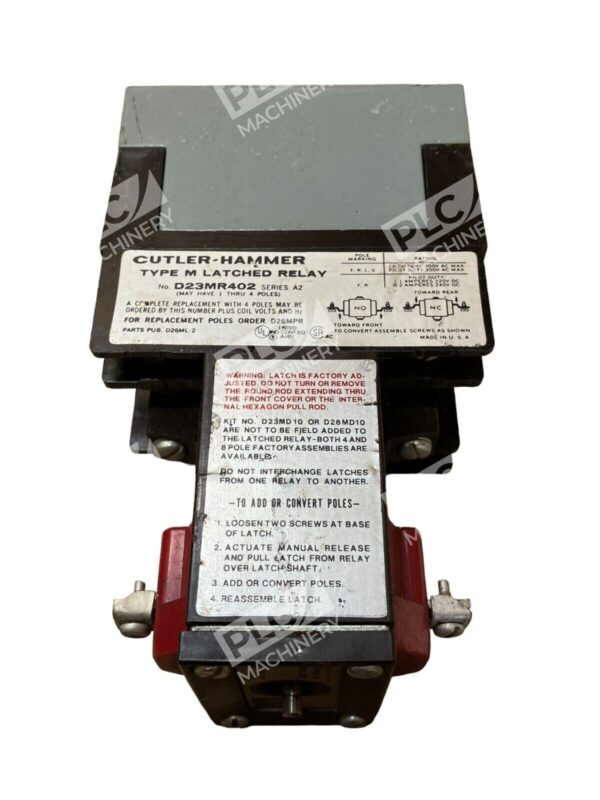 Cutler Hammer D23MR402 Type M Latched Relay - Image 2