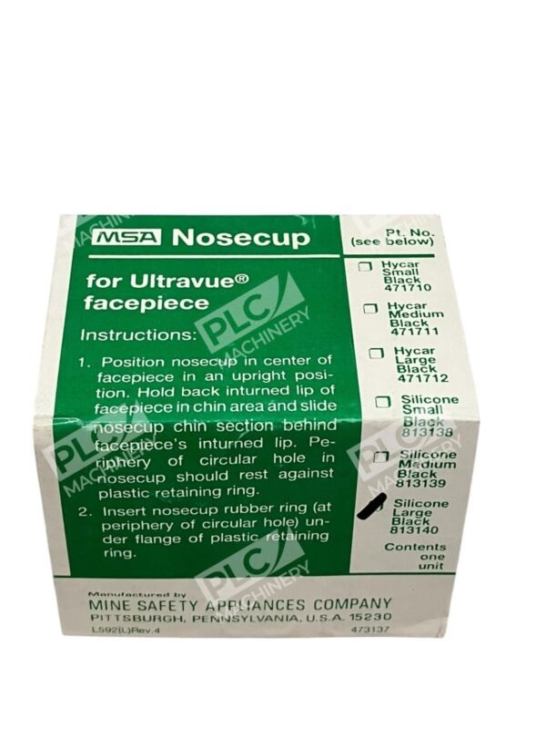 MSA Large Black Silicone Nosecup for Ultravue Facepiece 813140 - Image 3
