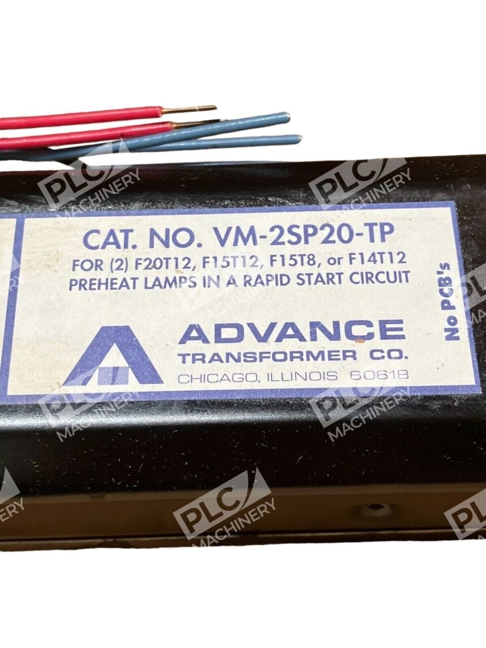 Advance Transformer VM-2SP20-TP Ballast 277V 60Hz 20A (lot of 2) - Image 5