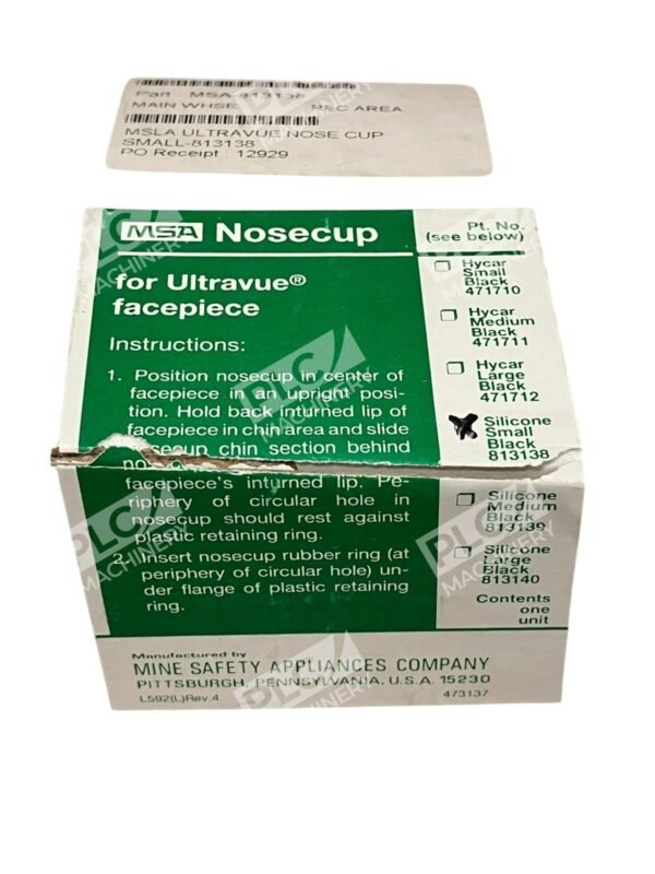 MSA Small Black Silicone Nosecup for Ultravue Facepiece 813138 - Image 2