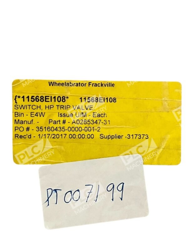 Honeywell 1318 A0285347-31 11568EI108 HP Trip Valve Switch 5SE1-12 - Image 7