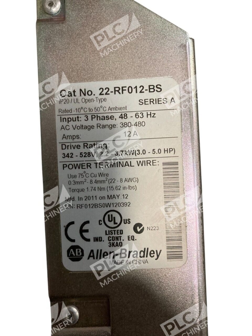 Allen Bradley 12A 3 Phase Line Filter Powerflex 4 Class 22-RF012-BS /A - Image 2