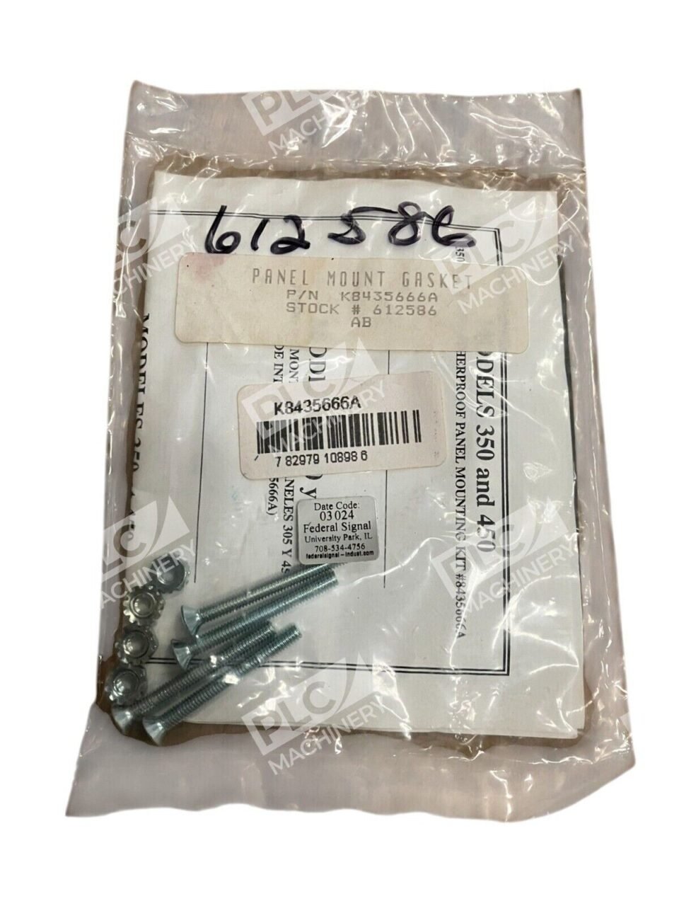 Federal 618586 Signal Panel Mounting Gasket Kit K8435666A