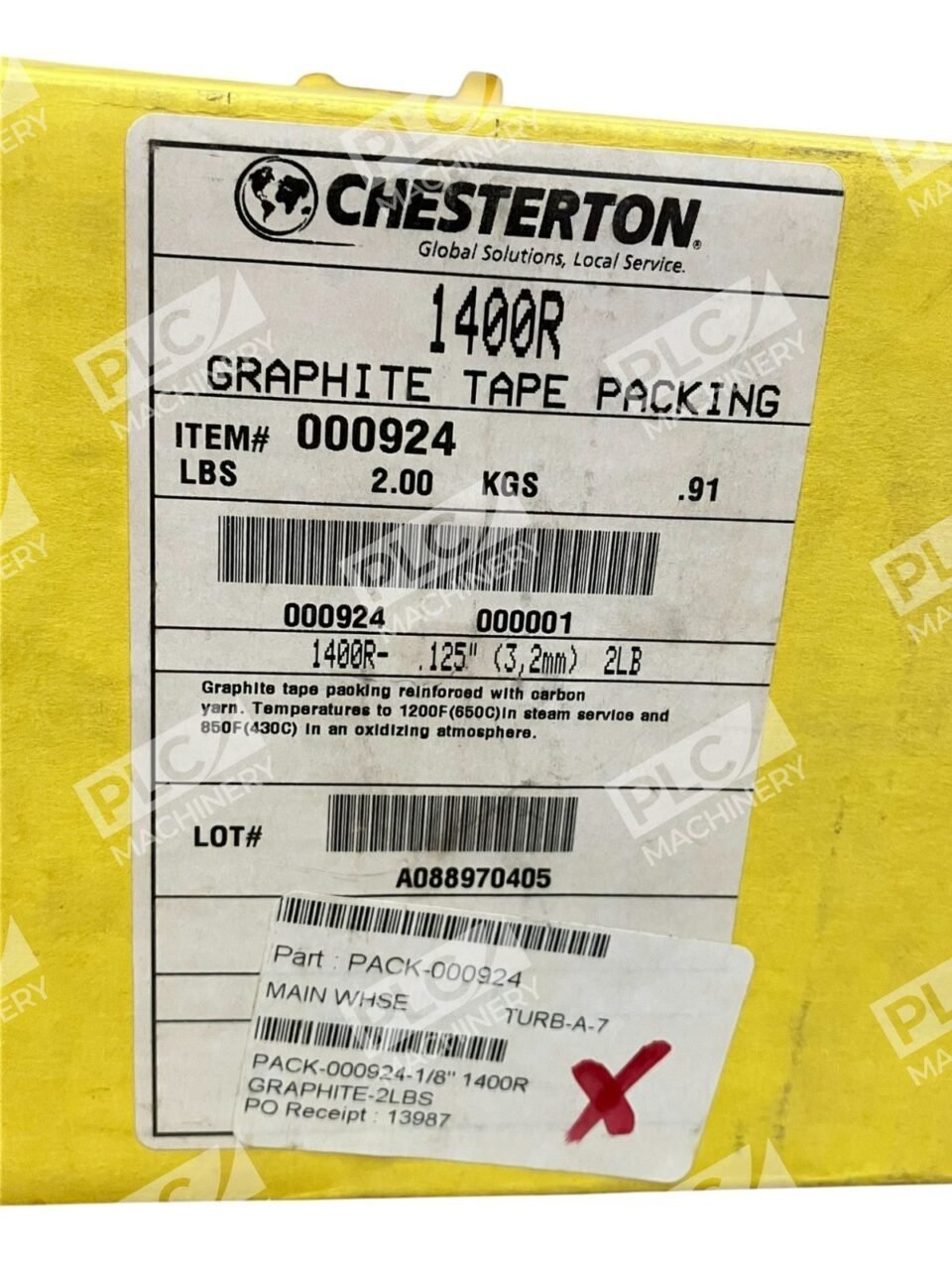 Chesterton 000924 2lb 0.125" Graphite Tape Packing 1400R - Image 2