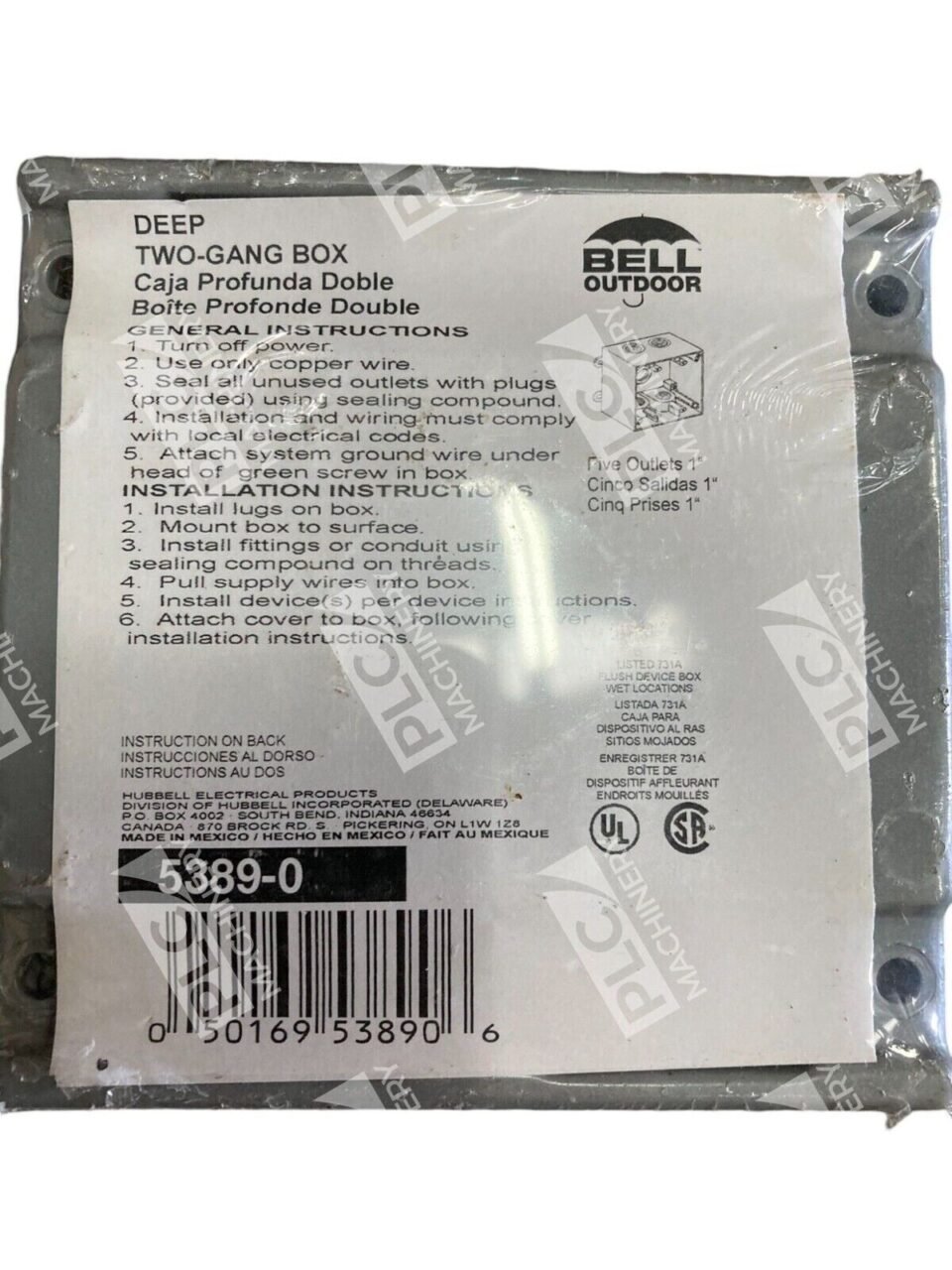 Bell Outdoor Hubbell Deep Two-Gang Box 5389-0