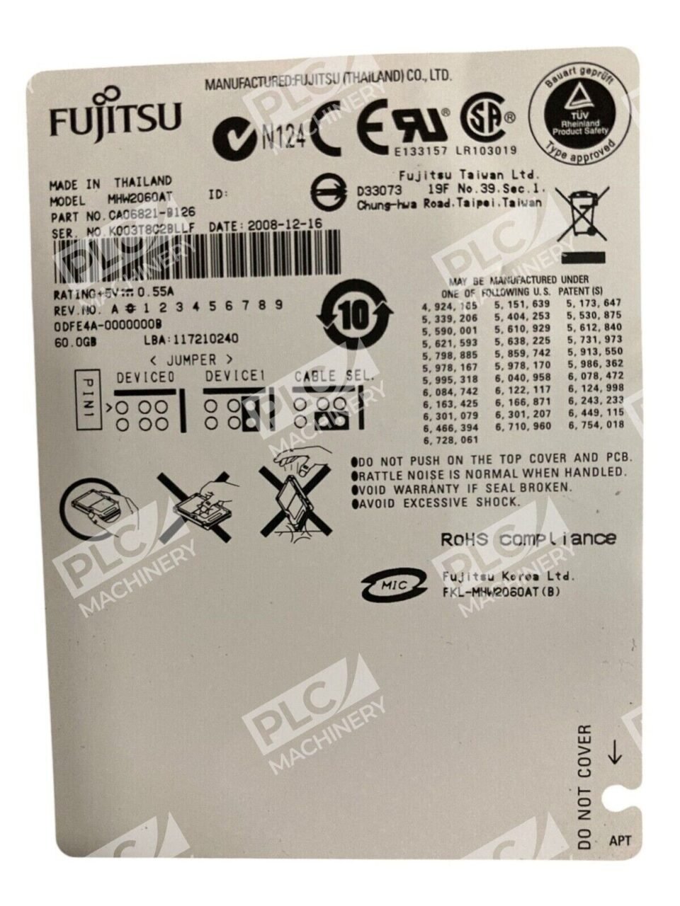 Fujitsu MHW2060AT 60GB 4200RPM Internal Hard Drive CA06821-9126