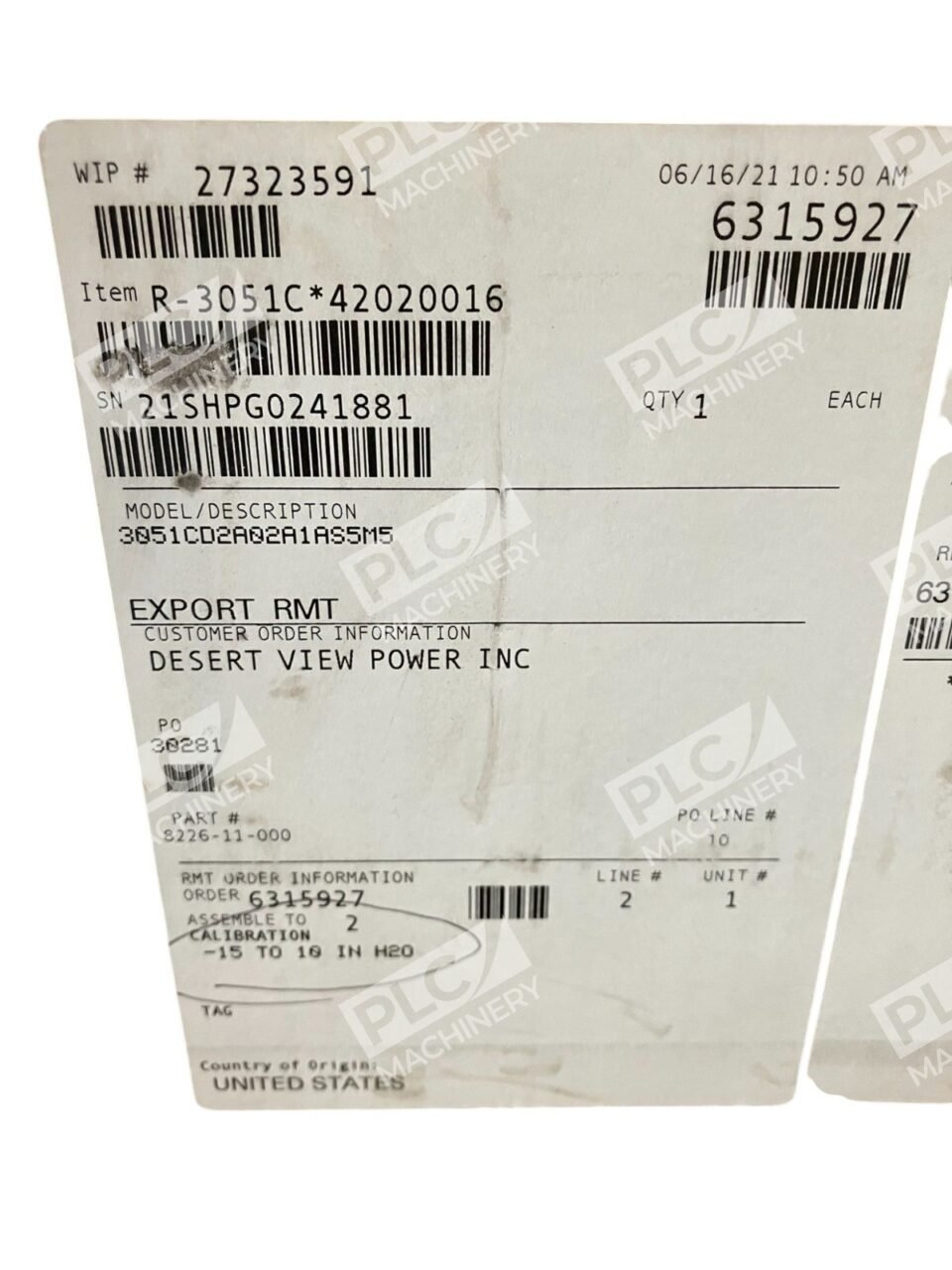 Rosemount Emerson Differential Pressure Transmitter 3051CD2A02A1AS5M5 - Image 2
